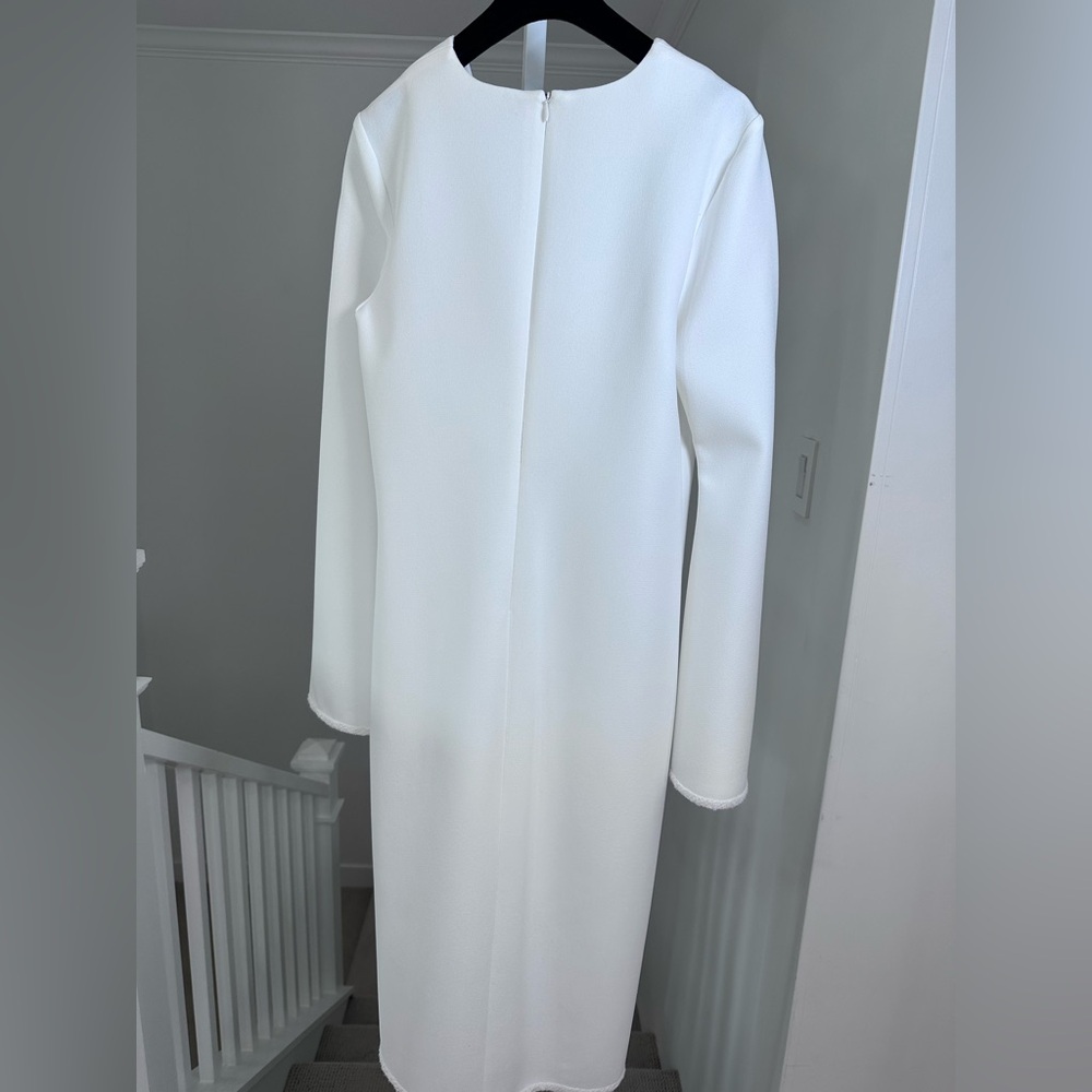 Ellery White Crepe Resort Midi Wide Bell Sleeve Dress NWT M/L $1495 Retail - Picture 14 of 15
